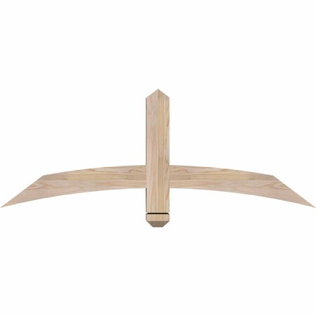 Ekena Millwork Bellingham Smooth Timber Gable Bracket, Douglas Fir, 48"W x 18"H x 3 1/2"D x 3 1/2"F, 9/12 Pitch GBW048X18X0404BEL00SDF